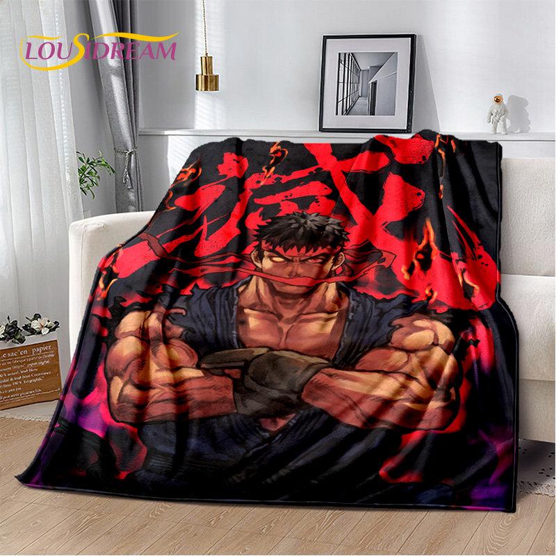 Street Fighter Retro Game Gamer Soft Plush Blanket,Flannel Blanket Throw Blanket for Living Room Bedroom Bed Sofa Picnic Cover