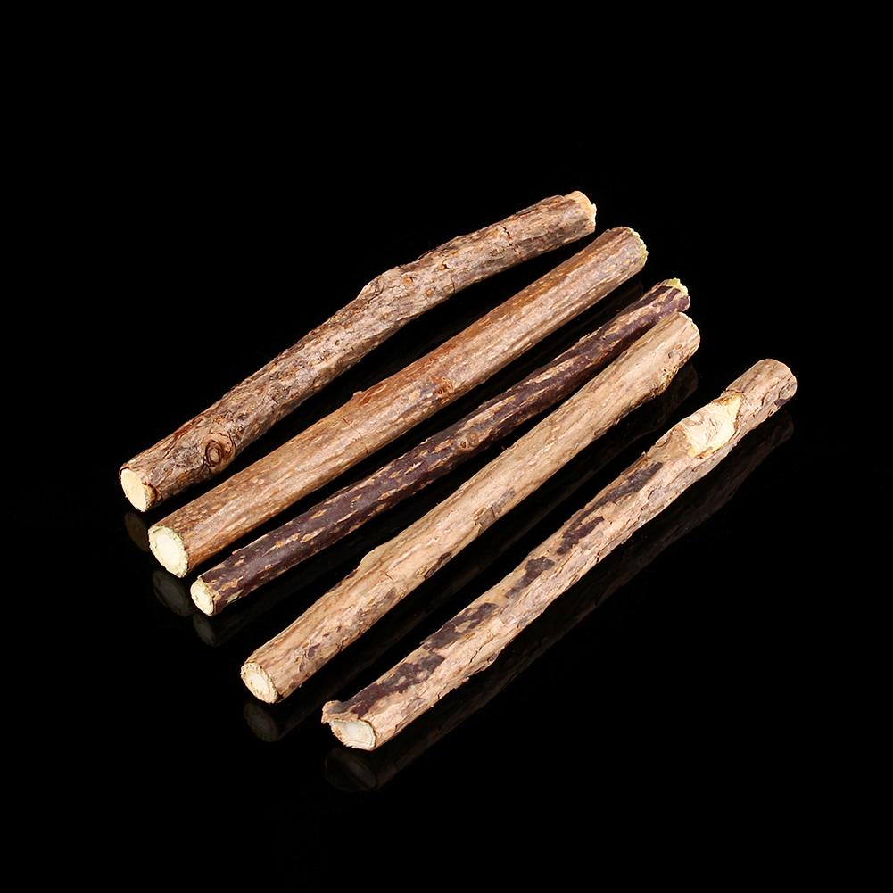 

5pcs Bag Pet Cat Chew Treat Toy Natural Matatabi Molar Stick Wood Kitten Health