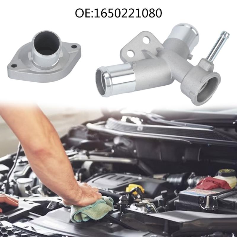 Cooling System Outlet Housing Service Part, Aluminum Port Body with Flange Mount for Engine Repair, Maintenance, and Layout Check Use 1650221080