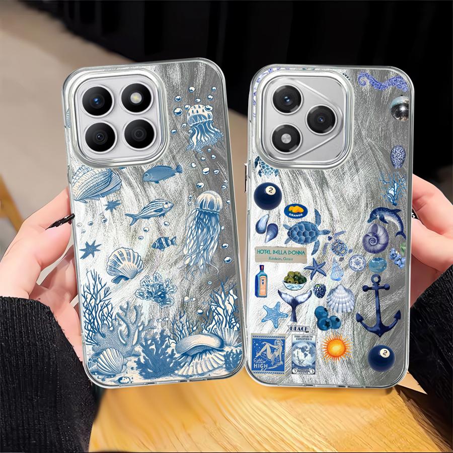Marine Organisms Phone Case for Honor X7b X8a X9c X8c X8b 200 Pro X9a X9b 200 400 Lite Soft Cover