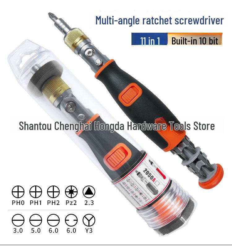 Set di Cacciaviti a Cricchetto 38-in-1 Salva-Sforzo con Cassetta Multi-Utensili