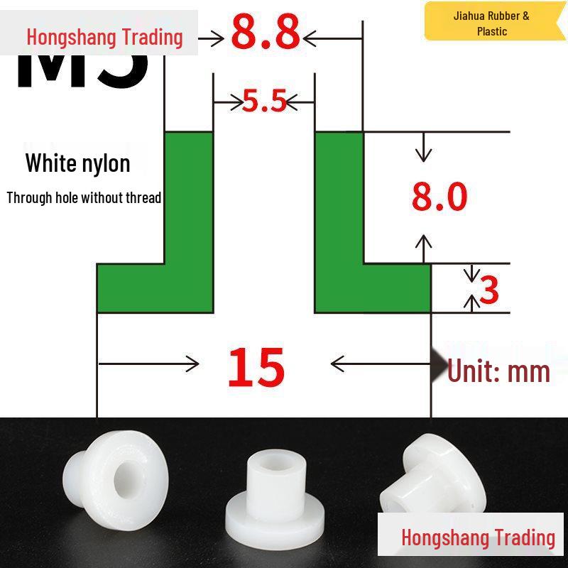 Step T-Shaped Nylon Insulating Bushing Washer, M3-M35 Thread Protection Spacer