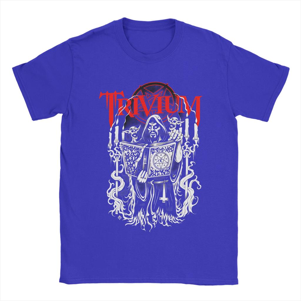 Novelty TRIVIUM Dark Book TShirts Men Round Collar 100 Cotton T Shirts  Short Sleeve Tee Shirt Original Clothing