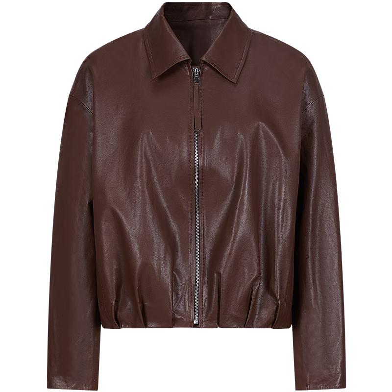 

Женская укороченная куртка в стиле ретро из овчины L