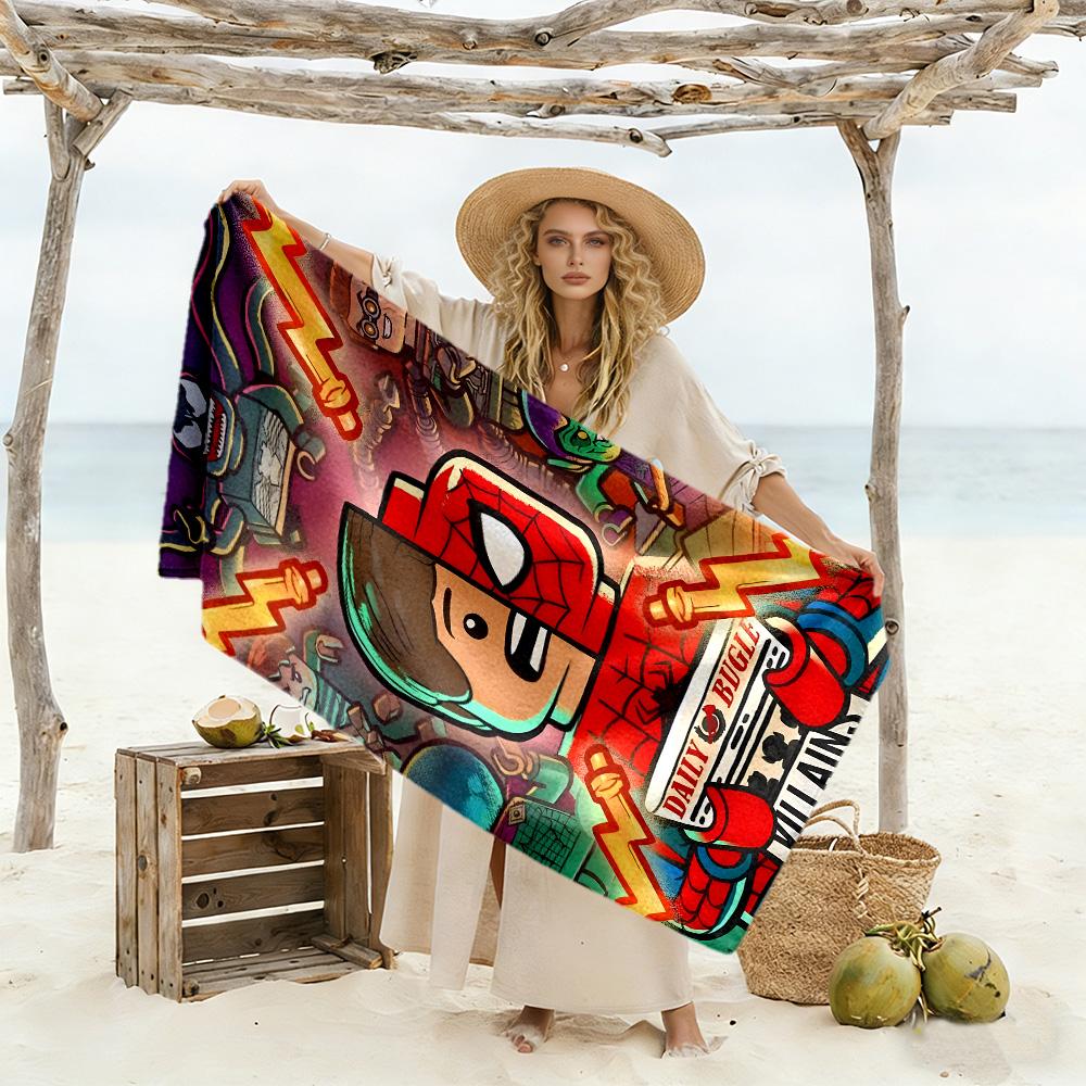Lego Bricks Beach Towel Super Soft Absorbent Comfortable Lightweight