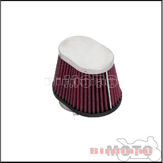 Motorcycle Red 48mm 52mm Air Cleaner Intake Filter Universal For Cafe Racer Honda Yamaha BMW Kawasaki Suzuki Oval Pod Air Filter