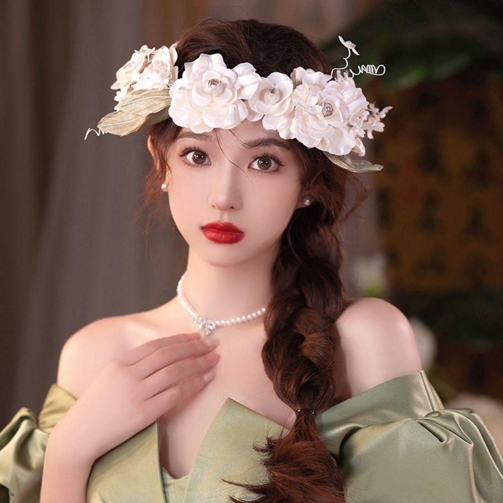 Lace Photography Headband Sweet Wedding Hair Accessories Vintage Bride Headdress  Women