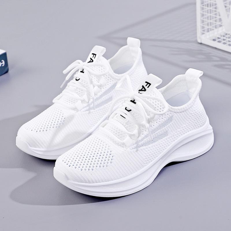 Women's shoes new 2026 summer net shoes women's breathable mesh casual sports shoes versatile flat bottom