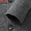 Pierre Cardin Men's Mock Neck Knitted Cardigan