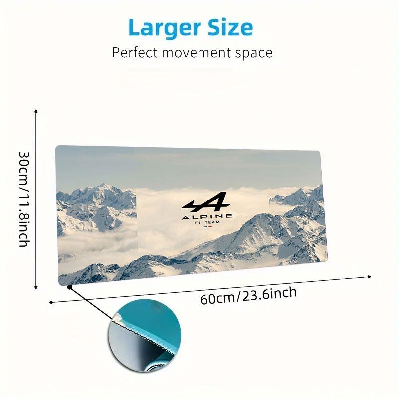 Alpine F1 Large Size Mouse Pad Large Gaming Table Cushion Non-slip Laptop Tablet Big Mousepad XXL Mat Mini PC Playmat With Lock Edge