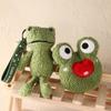Creative Schoolbag decoration Coin purse Backpack Keychain Plush Toy Key buckle Frog Key Chain