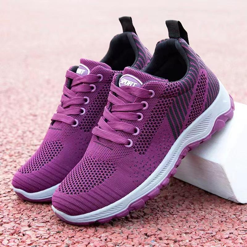 

New men and women couples flying woven sports shoes fashionable versatile running shoes mesh breathable casual walking shoes trendy shoes 41