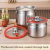 Leakproof Stainless Steel Kitchen Storage Jars Rustproof Large Capacity Airtight Containers for Dry Foods Grains Coffee