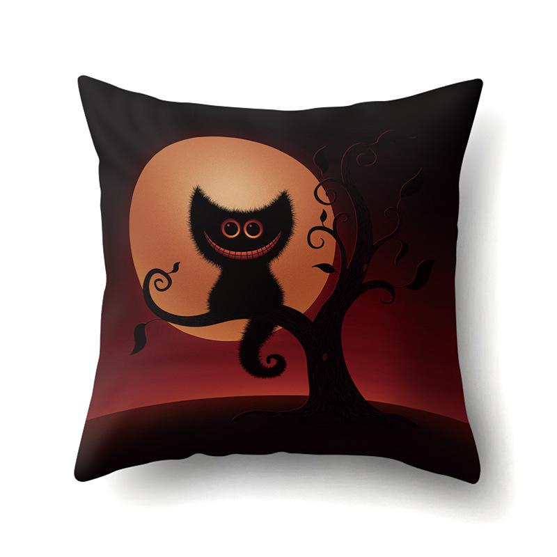Halloween Pillowcase Car Waist Pillow Pumpkin Sofa Cushion Cover Office Home Living Room Pillowcase