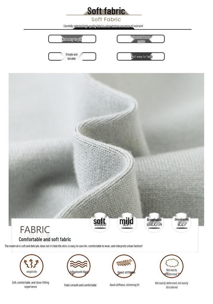 2026 Spring V-Neck Sweater for Middle-Aged & Elderly Women – Stylish Knit Top