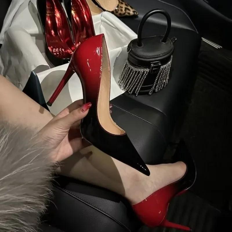 Ladies Shoes 2025 New Hot Sale Shallow Elegant Women's High Heels Fashion Leopard Print Party Pumps Women Sexy Pointed Toe Heels