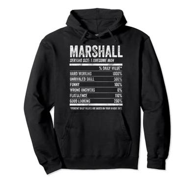 Marshall Nutrition Camiseta Personalizada Fatos Divertidos sobre Nomes Moletom