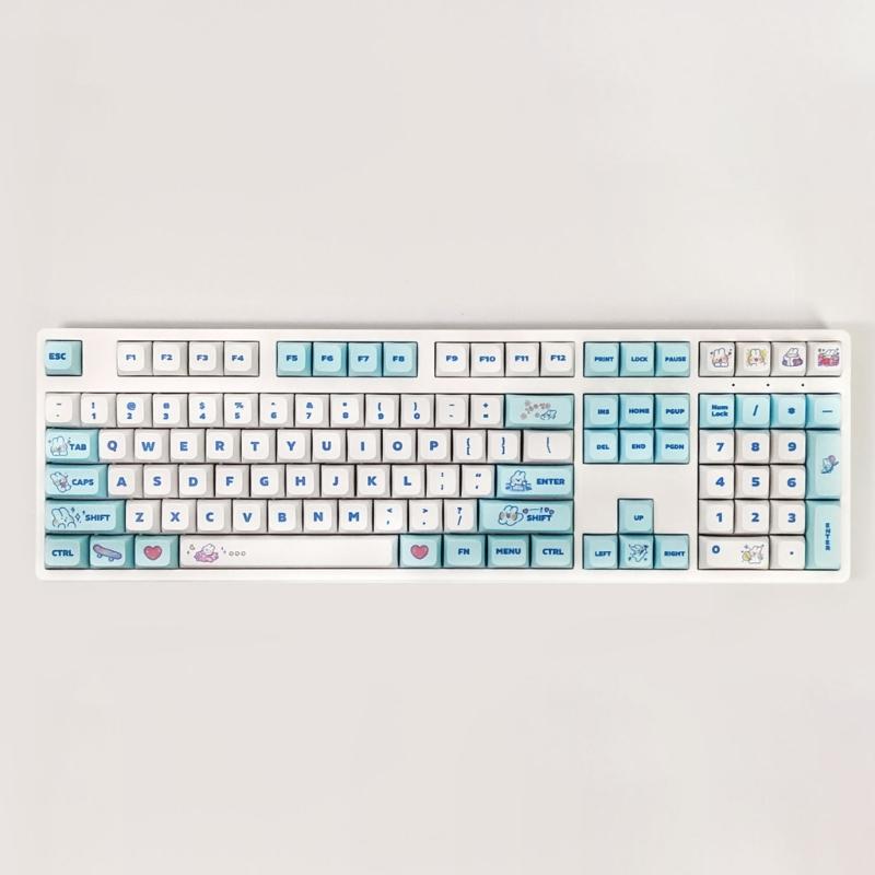 Keycaps Set 138 Keys XDA Profile PBT Dye-Sublimation for Mechanical Gaming Keyboard -MX Hes Keypad