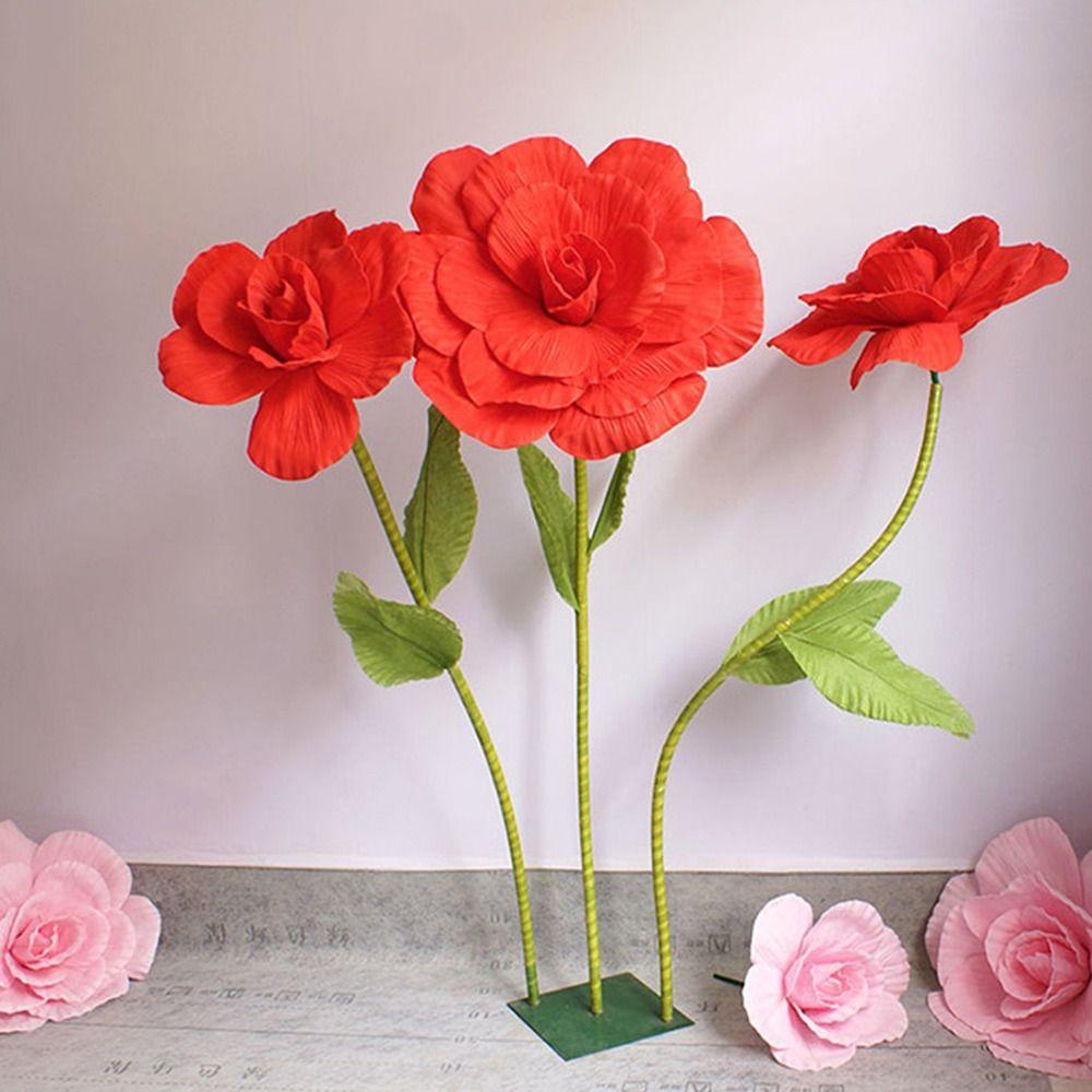 Large Size Three-dimensional Decoration PE Foam Simulation Rose NEW Fake Flower  Wall
