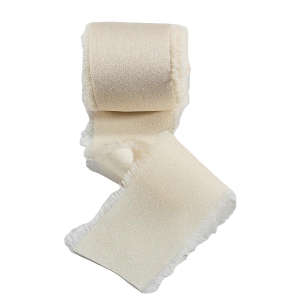 1 Roll 1.6in X 5Yd Solid Satin Ribbons Frayed Ribbons for Crafts Silk Ribbons  for Wedding Decor