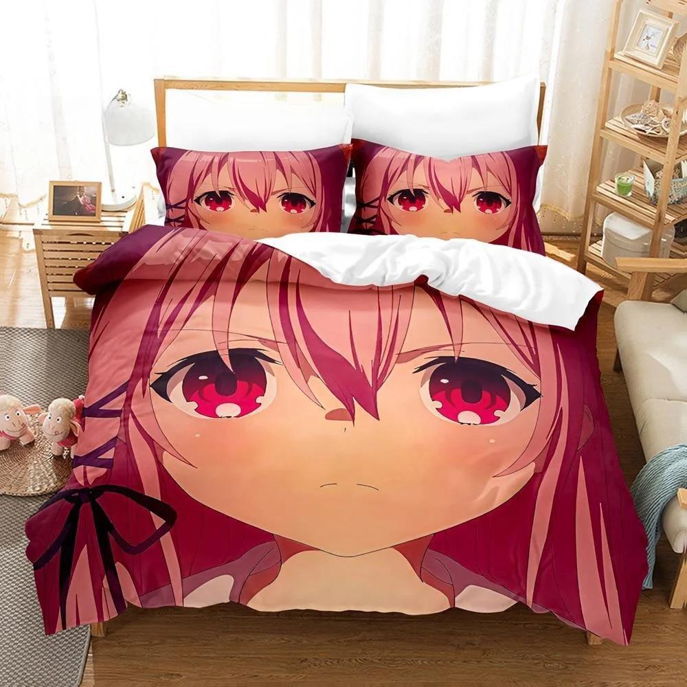 3D Print Anime Bed Sheet Set Anime Engage Kiss Bedding Set Single Twin Full Queen King Size Bed Set Teenager Bedroom