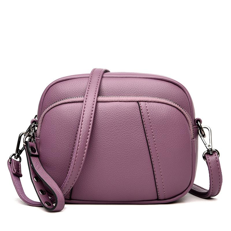 New Mini Mobile Phone Shoulder Bag Three Layer Crossbody Bag Korean Version Women's Small Bag Korean Version Round Bag