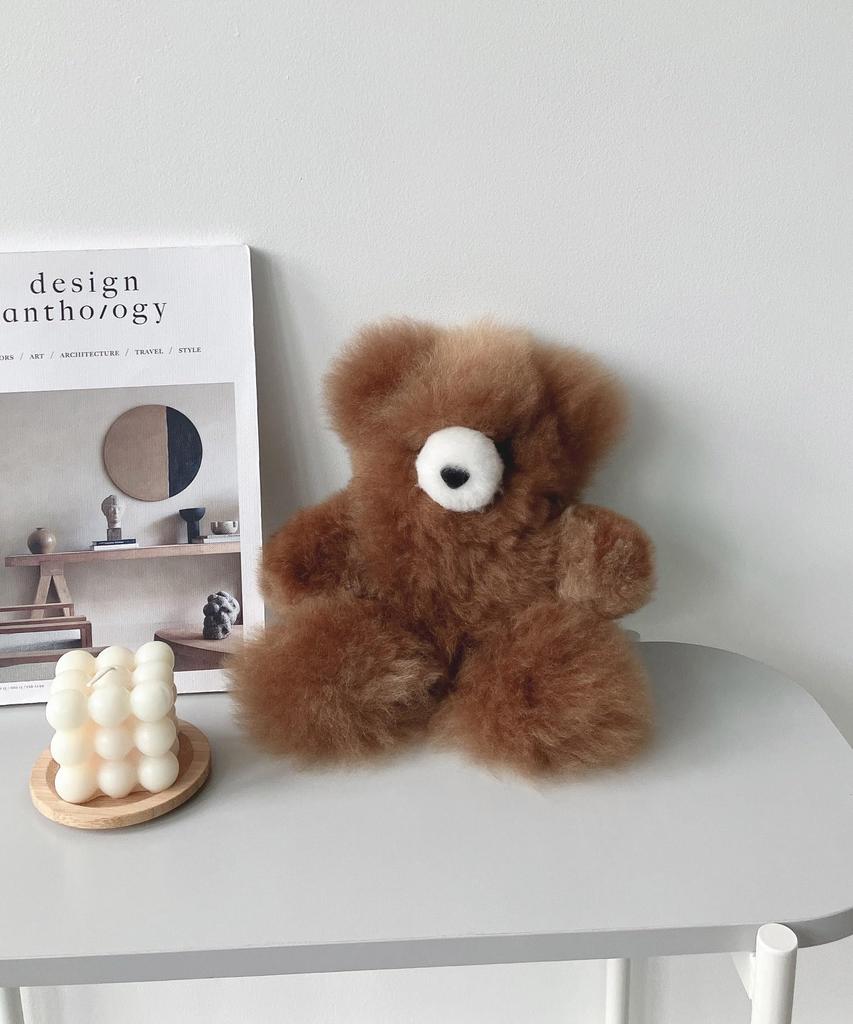 AS KNOW AS plus AS ZY0523 Alpaca Bear Brown Medium Plush Fluffy and Perfect for Home Decor or as a Gift (ASKNOW PLUS) Toy, Cute,