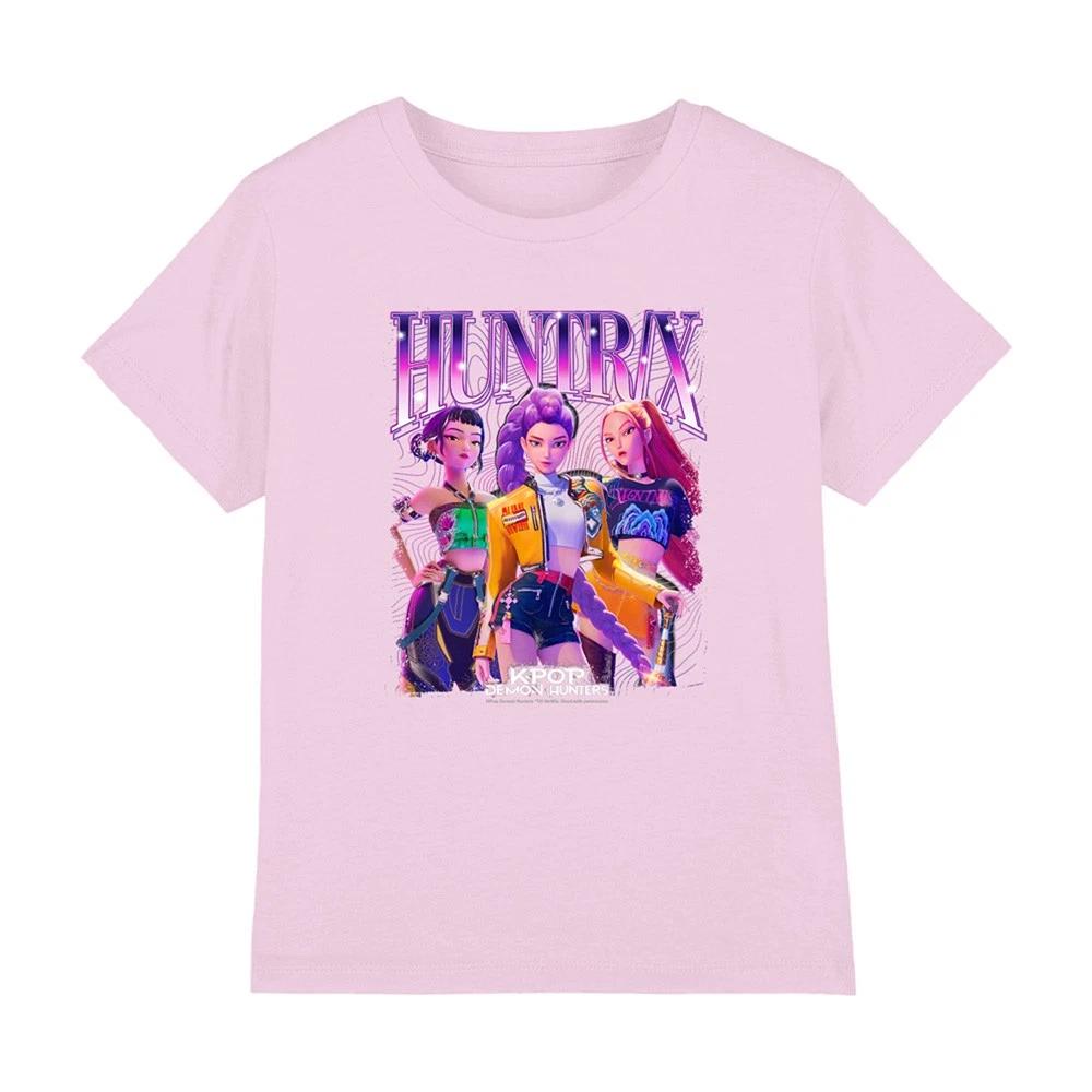 K-Pop Demon Hunters Huntrix Bootleg Kids T-shirt, Pink 140