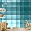Colorful retro checkered wallpaper, turquoise and white, turquoise background, 50x1000