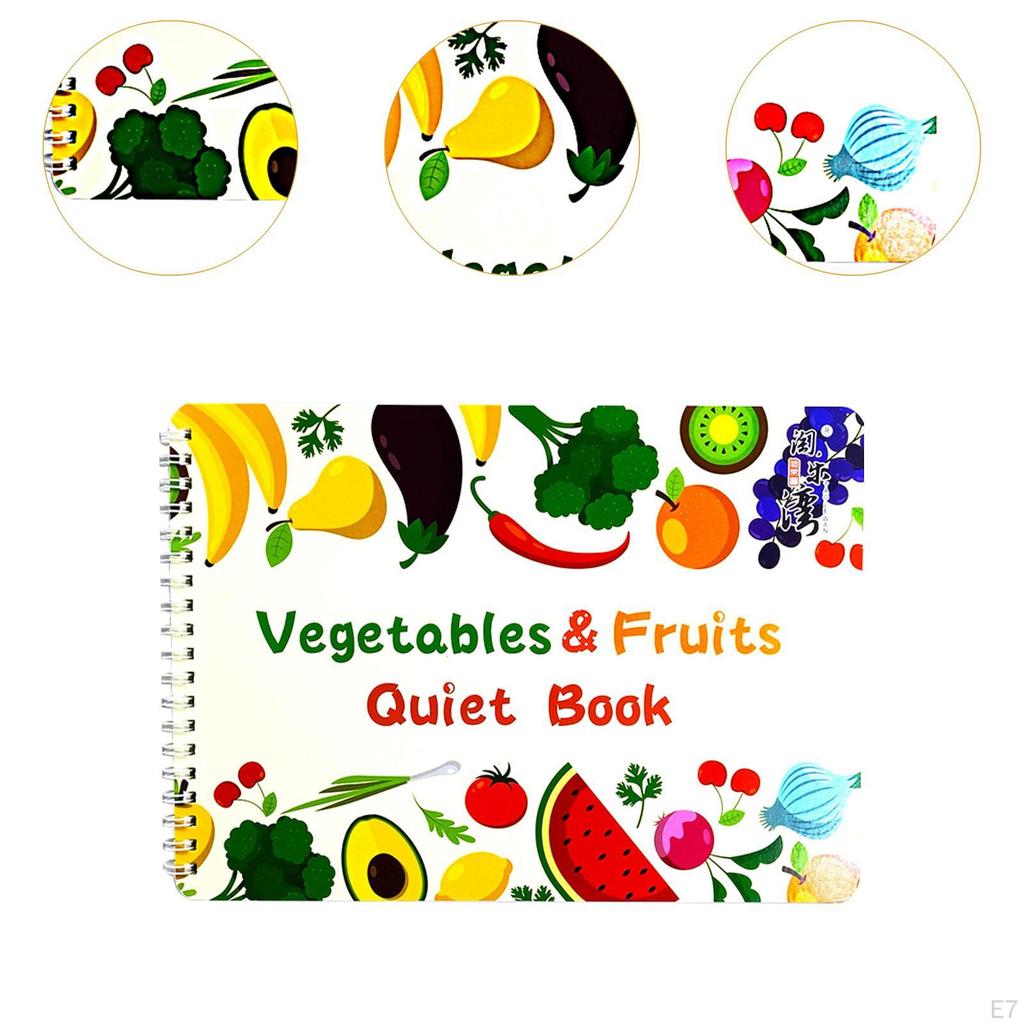 Quiet Activity Book ,Reusable, Sticker Party Favors Portable Preschool Educational Learning