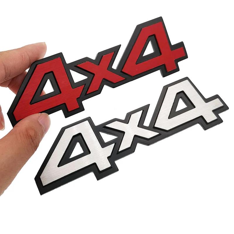 1Pc Aluminum Sticker On Chrome 4WD 4X4 Fender Car Decal Emblem Trim Badge Logo 3D Metal Sticker For Truck Auto Styling