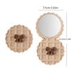 1PCS Waffle Shape Slide Double-Sided Makeup Mirror Portable Compact Pocket Hand Personalized Beauty Cosmetic Party Favor Mirror