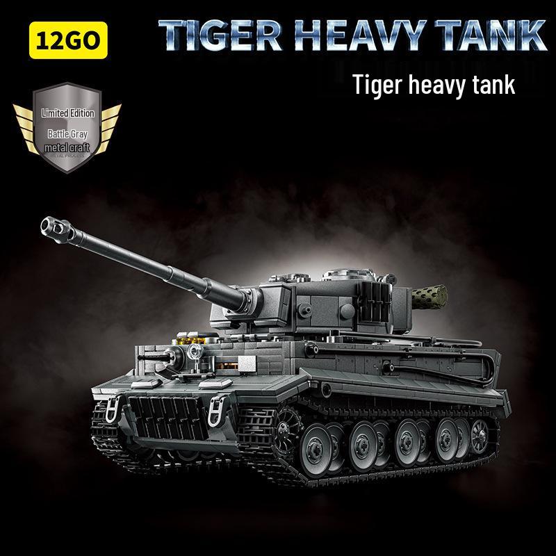 12GO-97025 Camouflage Edition Heavy Tank Building Blocks Model Toy for Boys
