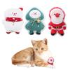 Christmas Cat Plush Toy, Santa Claus Snowman Tree Interactive Bite Cat Toy, Indoor with Bell, Portable, Wear-resistant, Bite Resistant, Easy To Clean