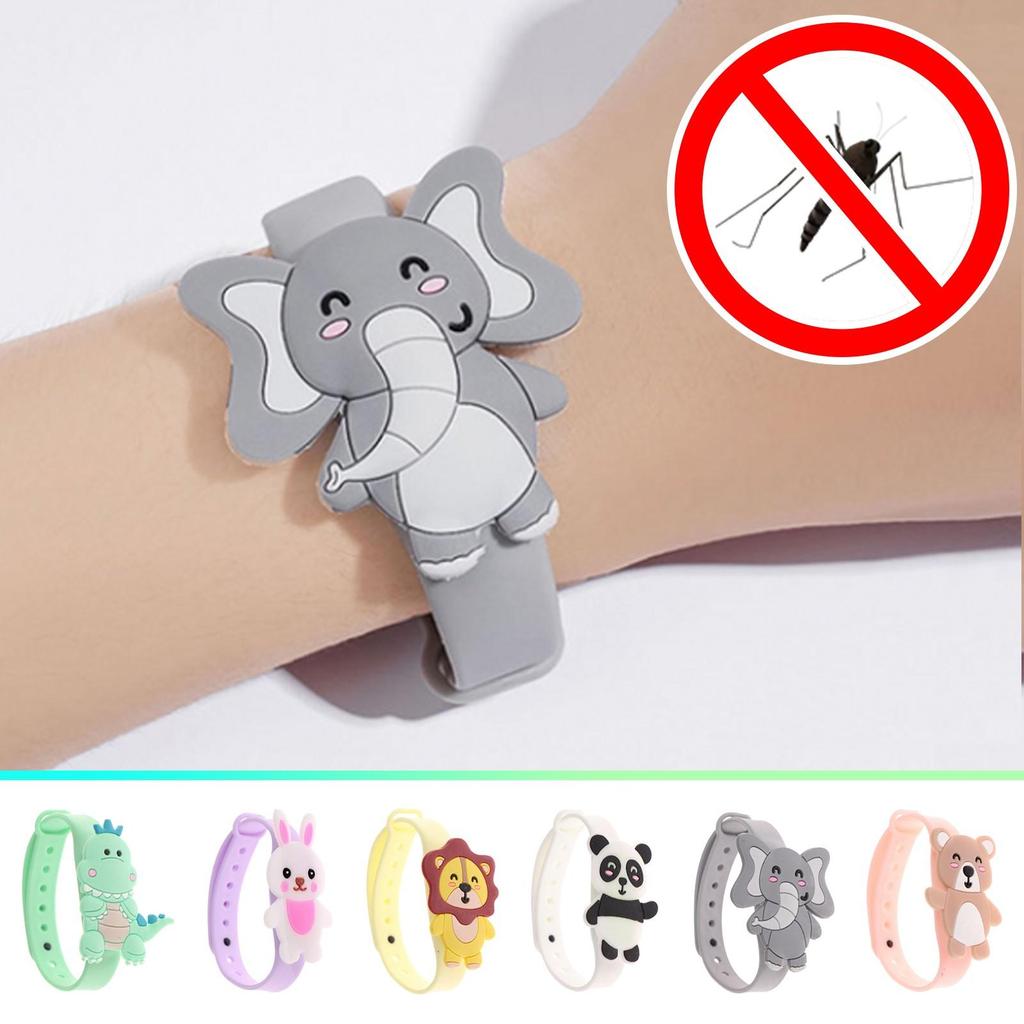 Cartoon Animal Mosquito K-iller Silicone Wristband Children KIDS Summer Mosquito Repellent Bracelet