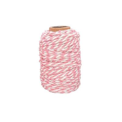String - Cotton - Pink/White - 25m - Creative Hobbies - Jewelry - CTOP