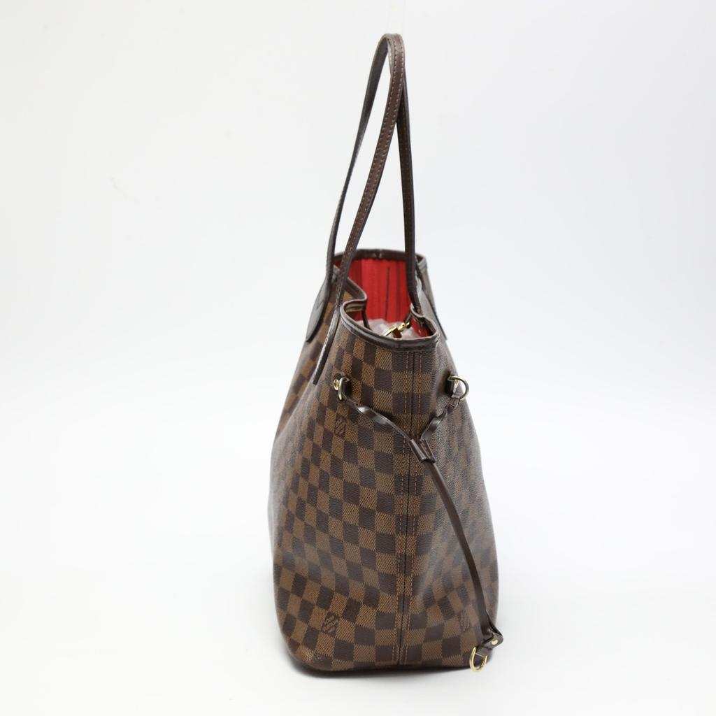 LOUIS VUITTON Damier Neverfull MM Tote Bag Brown Women N51105 Used