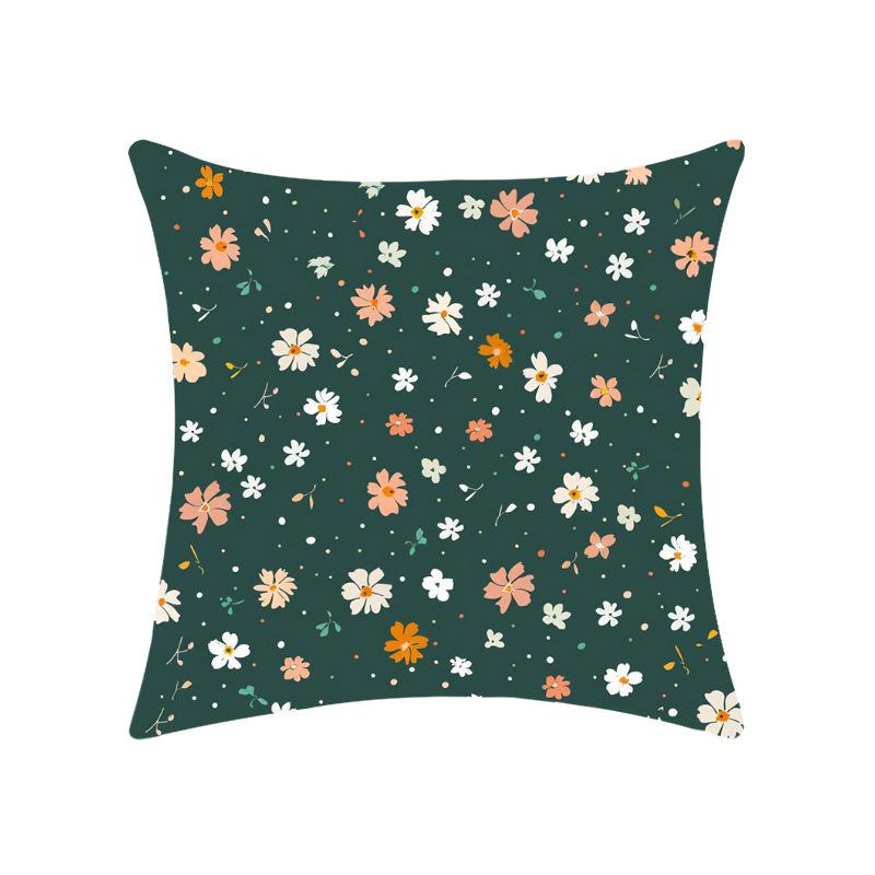 New Floral Floral Series Pillow Case Soft Car Home Decoration Bedroom Bedside Pillow Cushion Cover