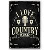 Funny Country Music Poster Art Vintage Metal Tin Sign Perfect For Home Bar Cafe Restaurant Store Wall Decoration 8x12 Inch, Multicolor