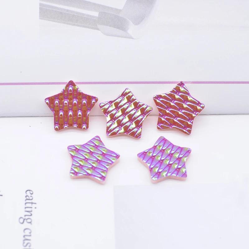 50Pcs 20mm PU Leather Star Applique for Handmade Hat Clothes Sewing Patches DIY Baby Headwear BB Clips Bow Decor Accessories