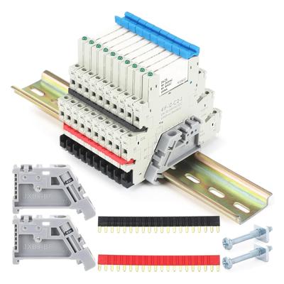 Relays Set SPDT Switching 24 Volts Double Power Including Mounting Accessories For Controls System Space Saving