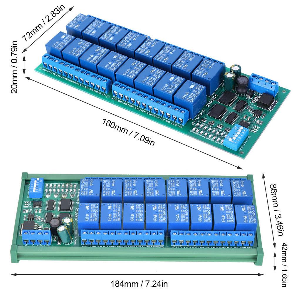 Electrical Supplies 12V 6‑Channel Relay PLC Electrical Expansion Module for RTU Protocol Remote Control