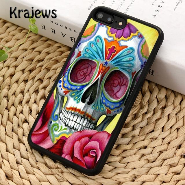 

Krajews Skull with dimand eyes Soft Phone Case Cover For iPhone 17 Air 16 15 14 plus 11 12 13 pro max Plus coque Fundas iPhone 13