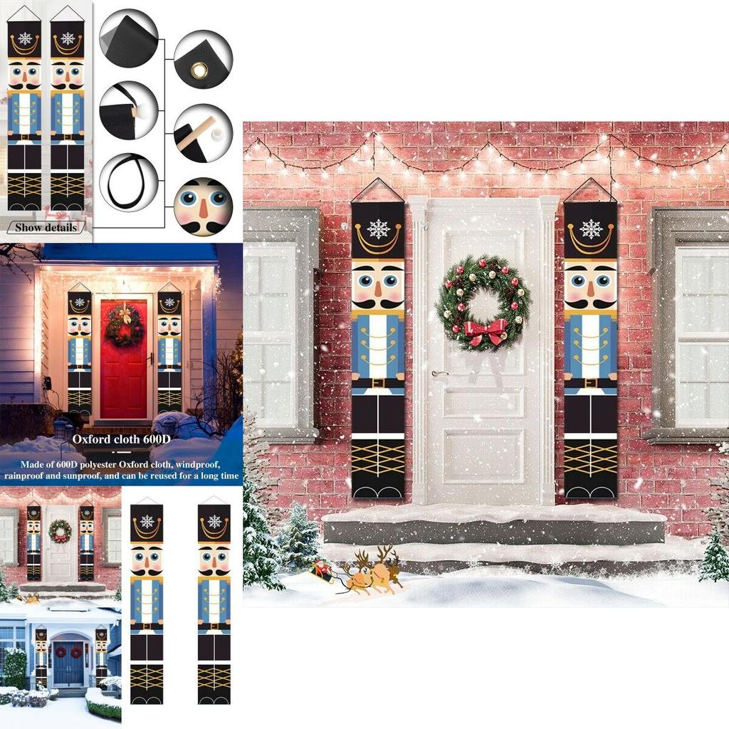 Dekorationer Nötknäpparen Jul Välkomstskylt Banderoll Flagga Vägg Dörrhänge