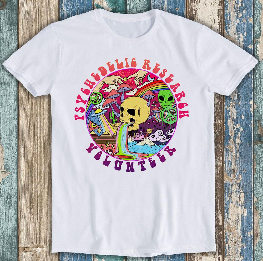 Psychedelic Research Volunteer Magic Mushroom Funny Gift Tee T Shirt M1346