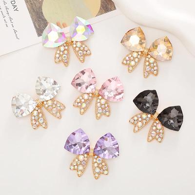 Yilian Gem Bow Jewelry: AB Colored Diamond DIY Phone Case & Shoe Decorations
