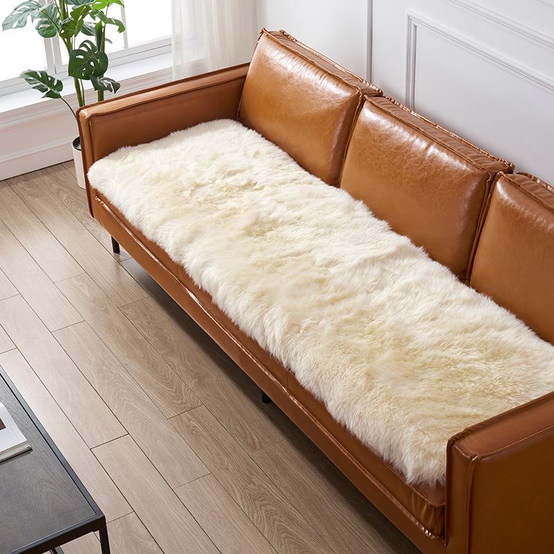 Europäischer Stil Winter Plüsch Langhaar Kunstwolle Sofa und Stuhl Kissen - Individuelle Größen erhältlich