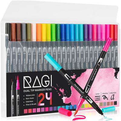 Set of Double-sided Watercolour Markers - 24 Colours