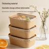 Disposable Kraft Paper Rectangular Food Containers