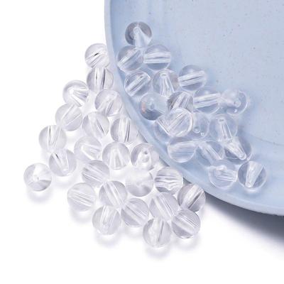 Acrylic White Transparent Round Beads for DIY Bracelet and Phone Chain
